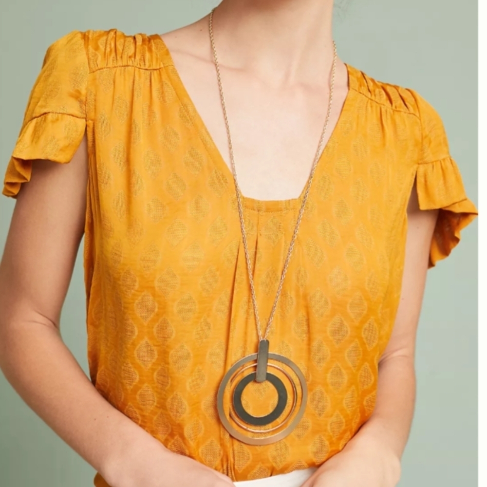 Maeve Hailey flutter-sleeve top size x-small